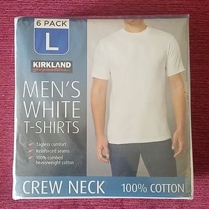 Kirkland Men's White Tshirts- Crew Neck NWT